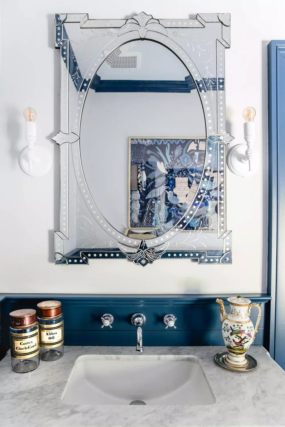 25 Bathroom Mirror Ideas That Make Any Space Feel Massive Venetian Mirror