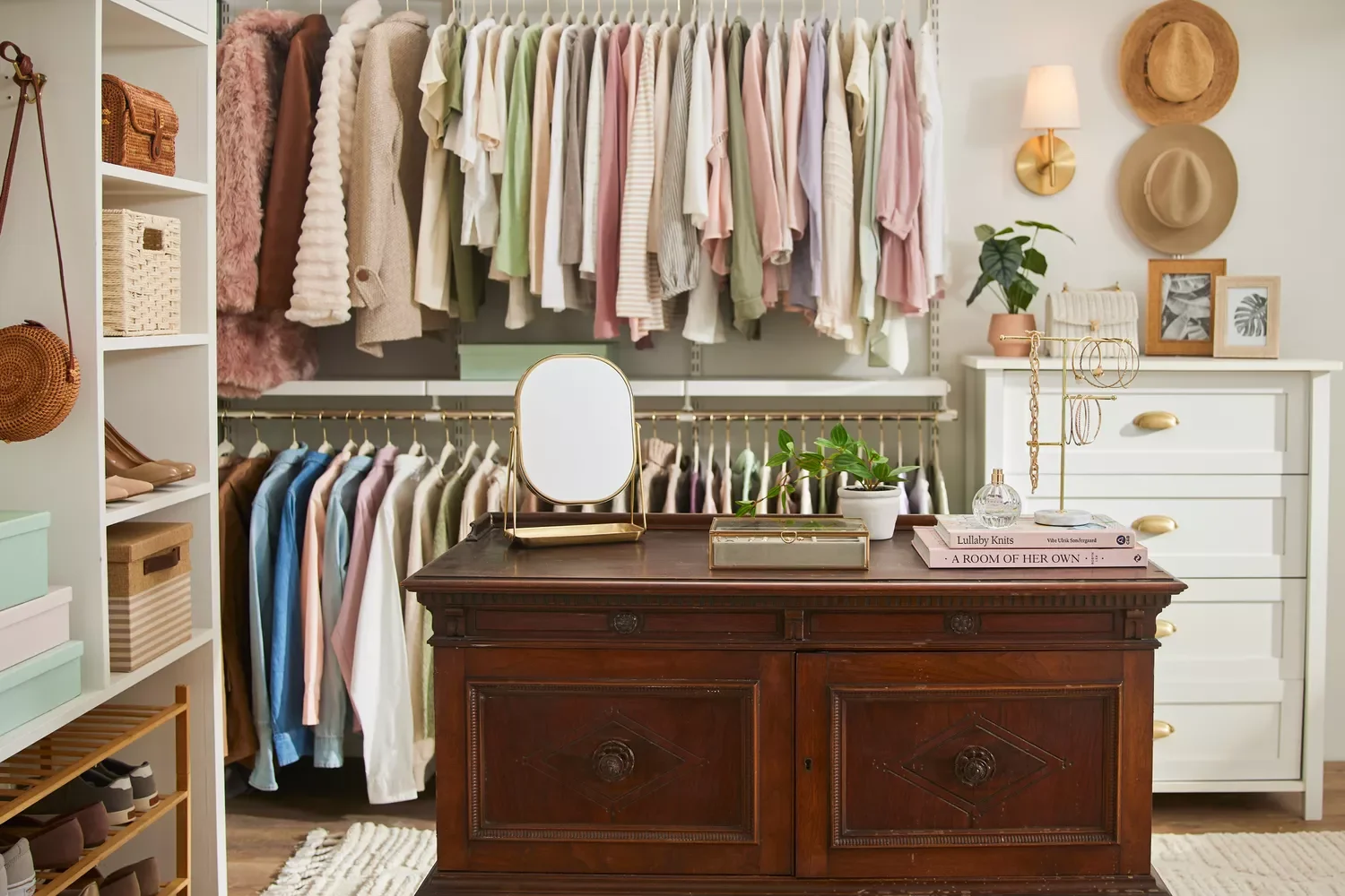 23 Walk-In Closet Island Ideas That Will Transform Your Dressing Room Vintage Dresser DIY Island