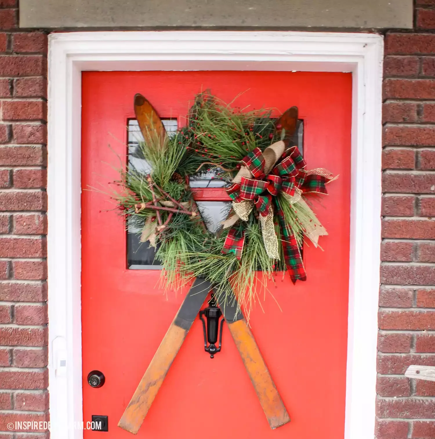 68 Christmas Front Porch Ideas That Make Your Home the Envy Vintage Skis