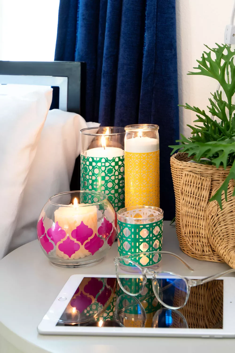 72 Budget-Friendly DIY Home Decor Ideas for Every Skill Level Vinyl Candleholders