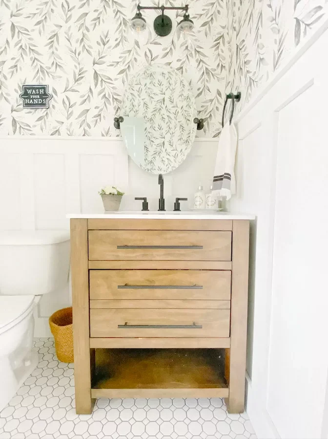 38 Stylish Teen Bathroom Ideas That Balance Fun and Sophistication 11 Wainscoting Meets Wallpaper