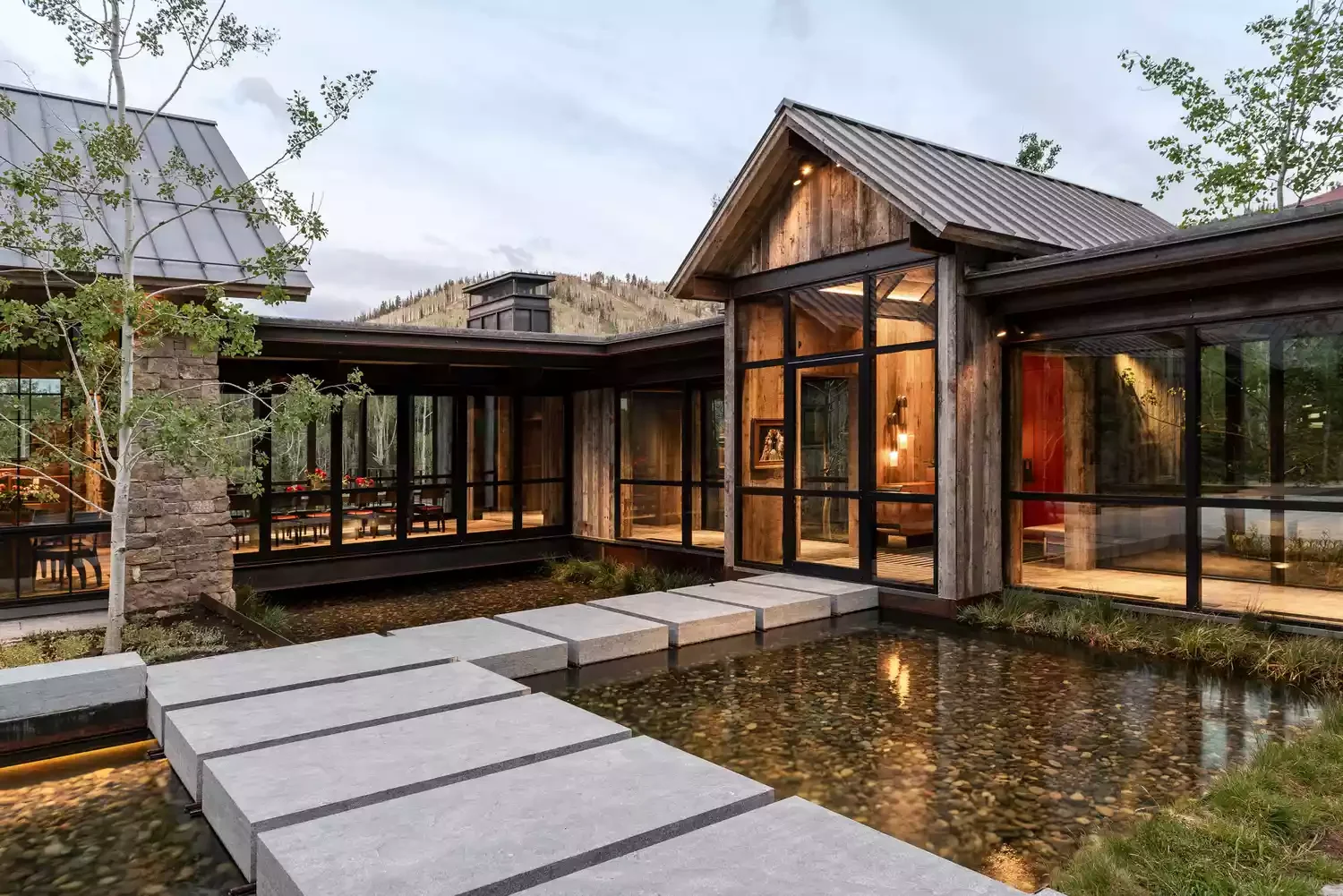 52 Beautiful Courtyard Ideas That Transform Your Outdoor Living Space Walking on Water Courtyard