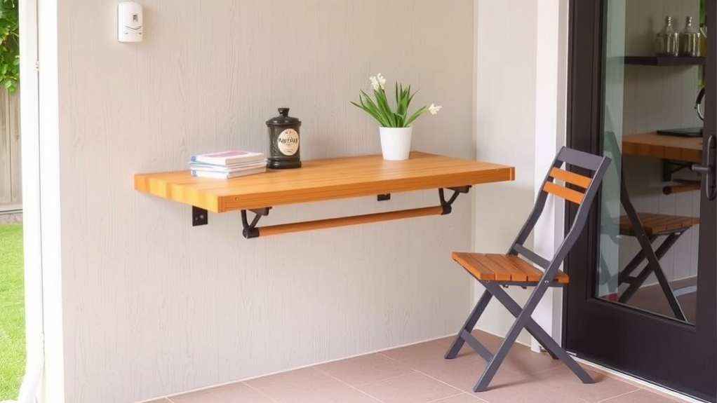 Wall-Mounted Drop-Down Table