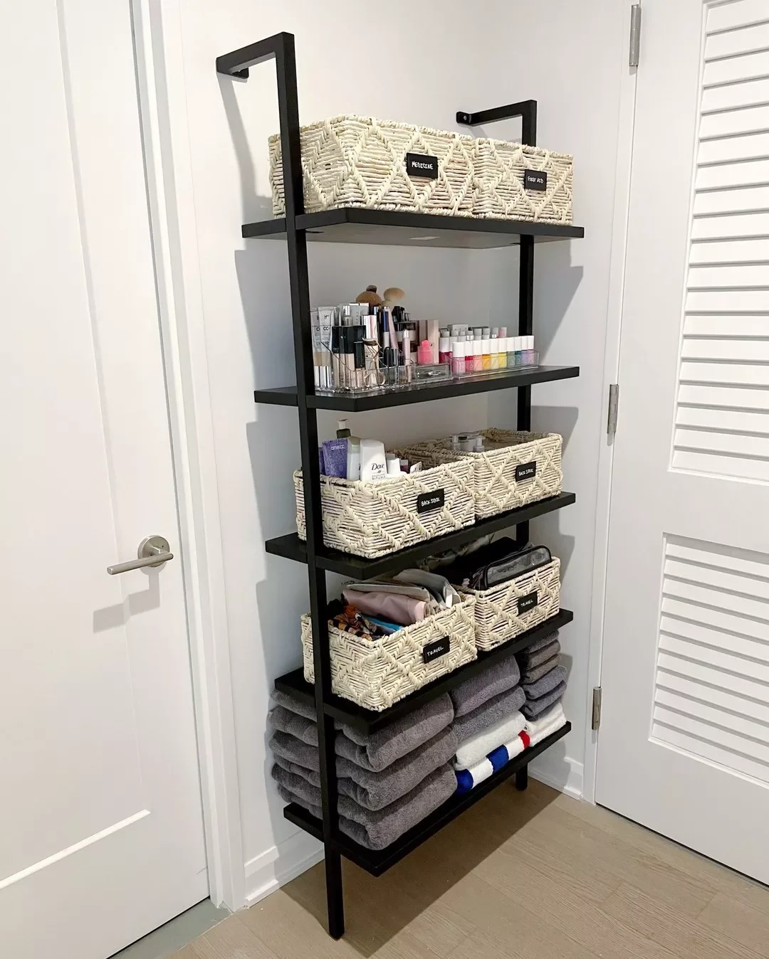 Wall-Mounted Ladder Shelf