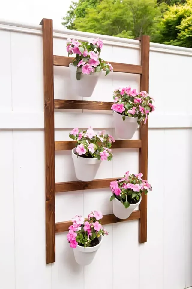 30 Creative DIY Wall Planter Projects to Transform Your Space Wall Planter Ladder