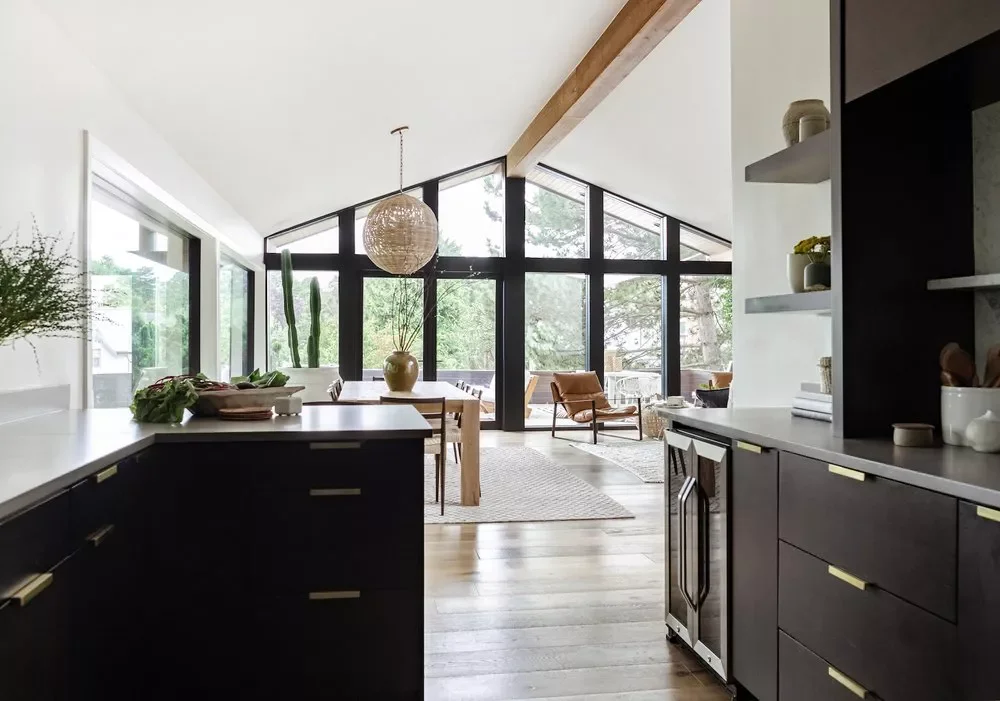 27 Stunning Vaulted Ceiling Ideas That Transform Kitchens Wall of Windows