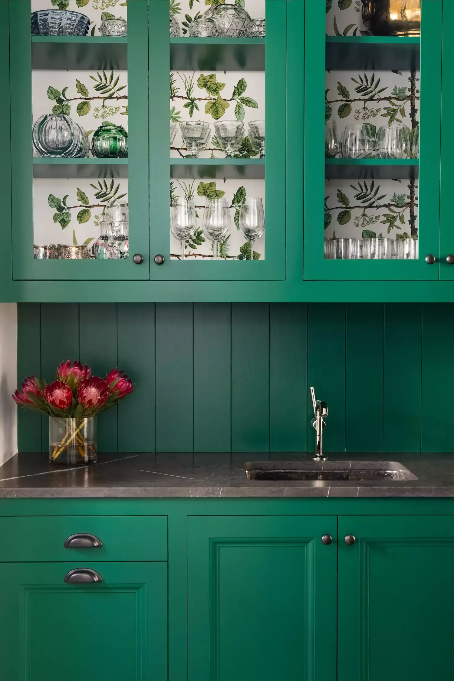43 Butler's Pantry Ideas That Transform Your Kitchen Storage Into Stylish Function Wallpaper Cabinet Backs