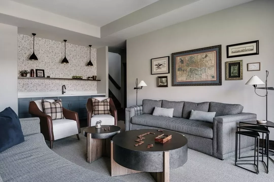 24 Creative Basement Wall Ideas That Will Transform Your Lower Level 9 Wallpaper an Indented Area