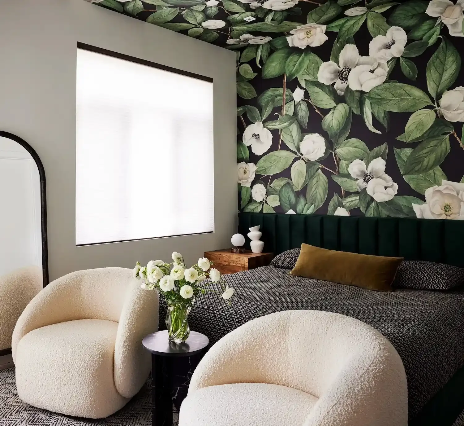 28 Couple-Friendly Bedroom Ideas That Create Perfect Harmony 26 Wallpaper the Ceiling