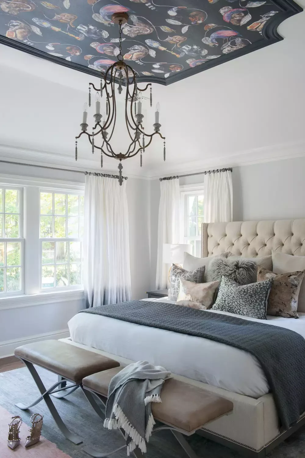 85 Stunning Primary Bedroom Design Ideas to Transform Your Space Wallpaper the Ceiling