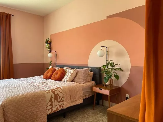 29 Creative Wall Mural Ideas That Will Transform Your Home 20 Warm Abstract Mural