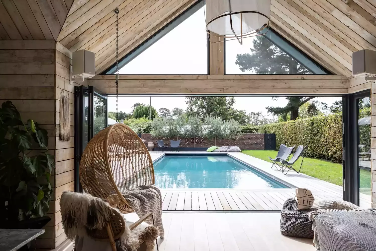 38 Stunning Pool House Ideas to Create Your Dream Backyard Retreat 10 Warm Up With Wood Finishes