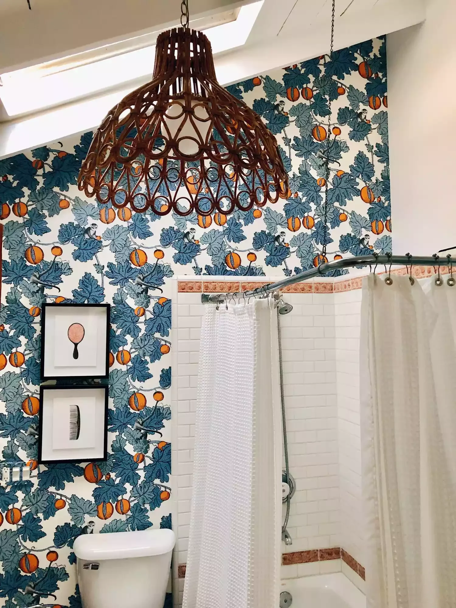 18 Navy Blue Bathroom Design Ideas That Will Transform Your Space 18 Whimsical Navy Wallpaper