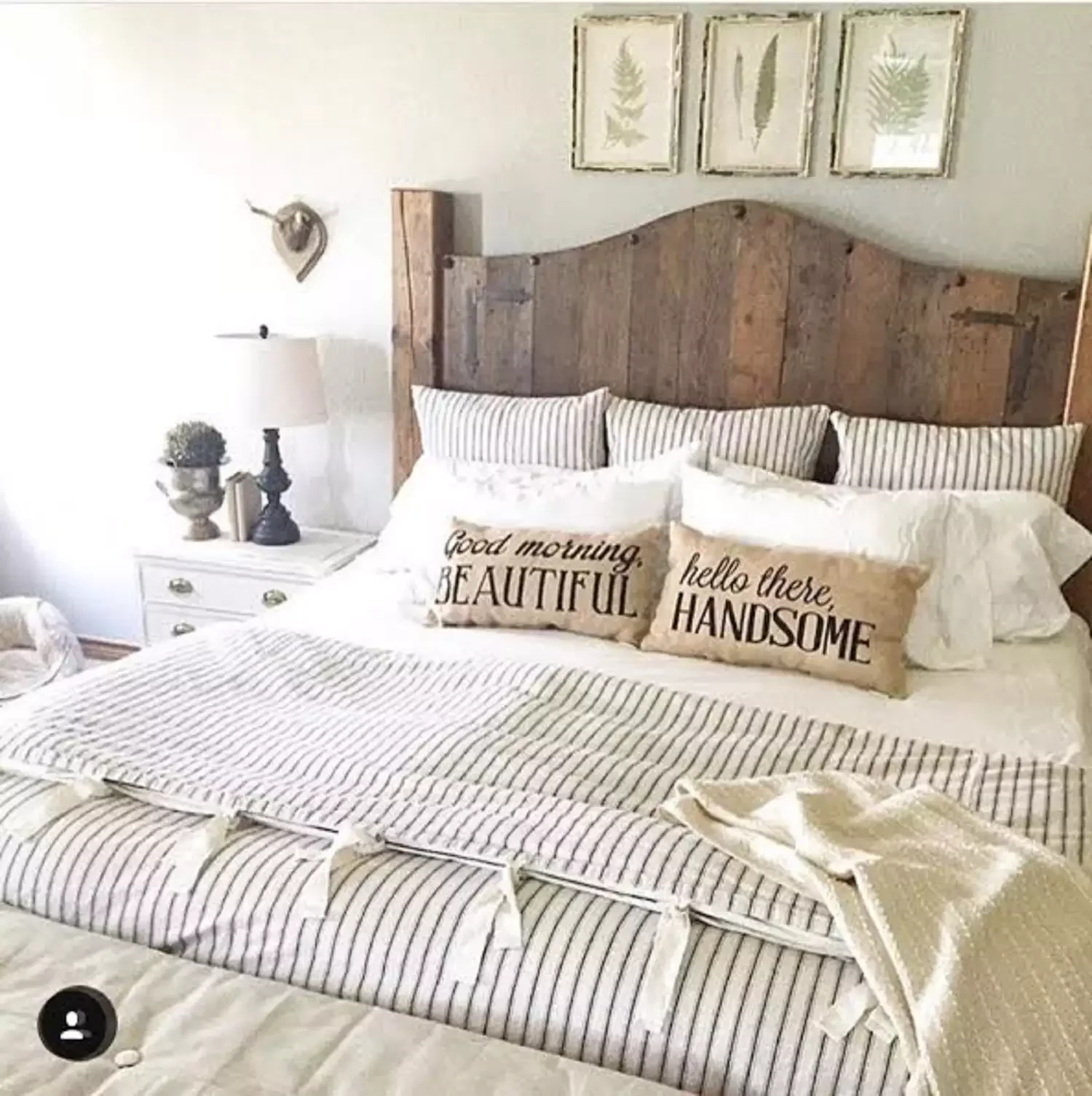 49 Stunning Farmhouse Bedroom Designs That Will Transform Your Space 46 Whimsical Pillows
