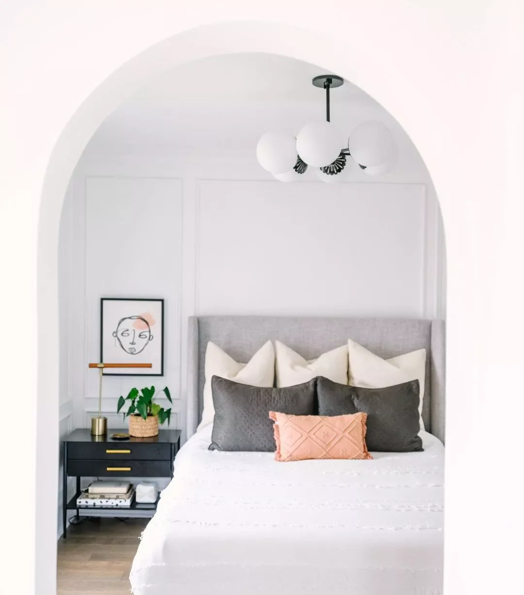40 White Bedroom Ideas That Will Transform Your Space Into a Stunning Retreat 26 White Bedroom With Painted Moldings FIX CREDIT