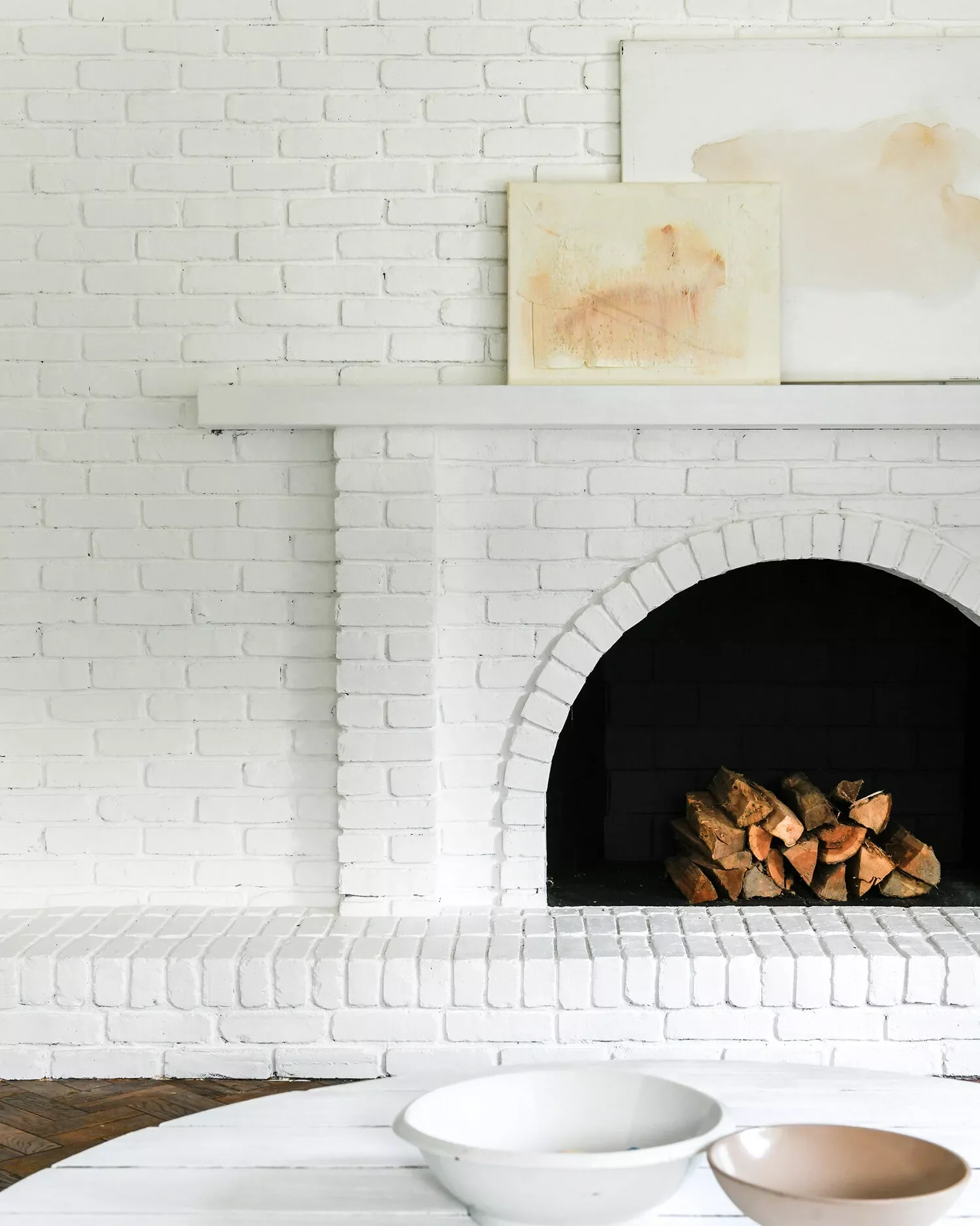 34 Stunning Painted Brick Fireplace Ideas to Transform Your Space 19 White Brick Fireplace Wall