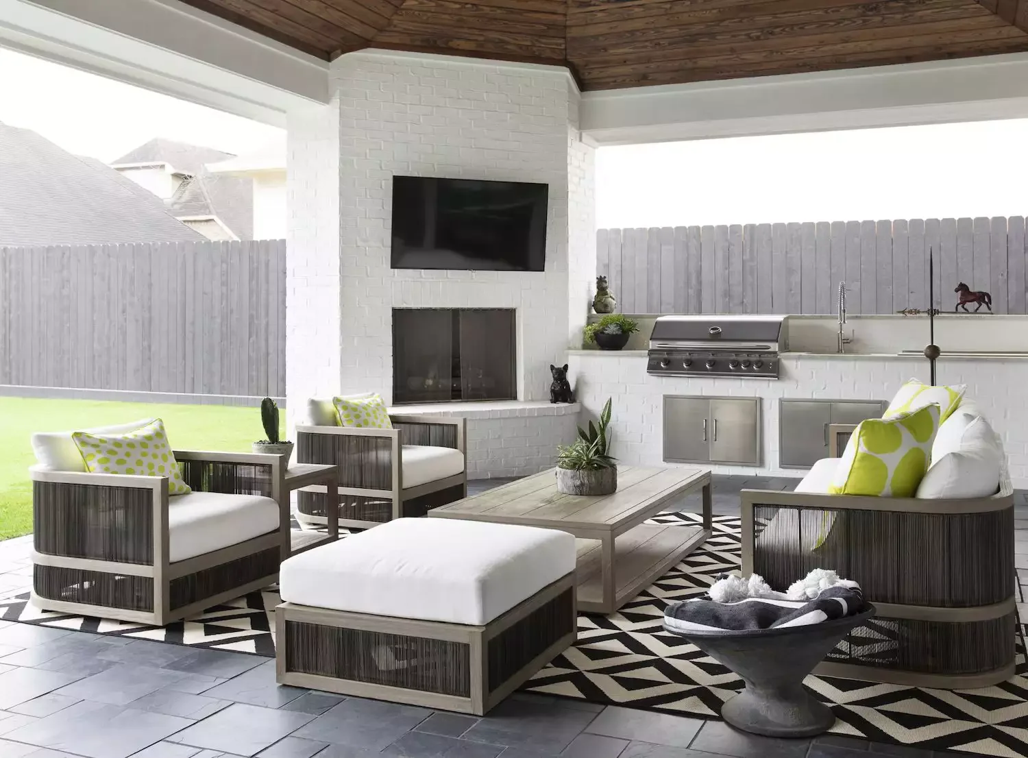 32 Stunning Outdoor Fireplace Ideas to Transform Your Backyard 1 White Brick Fireplace
