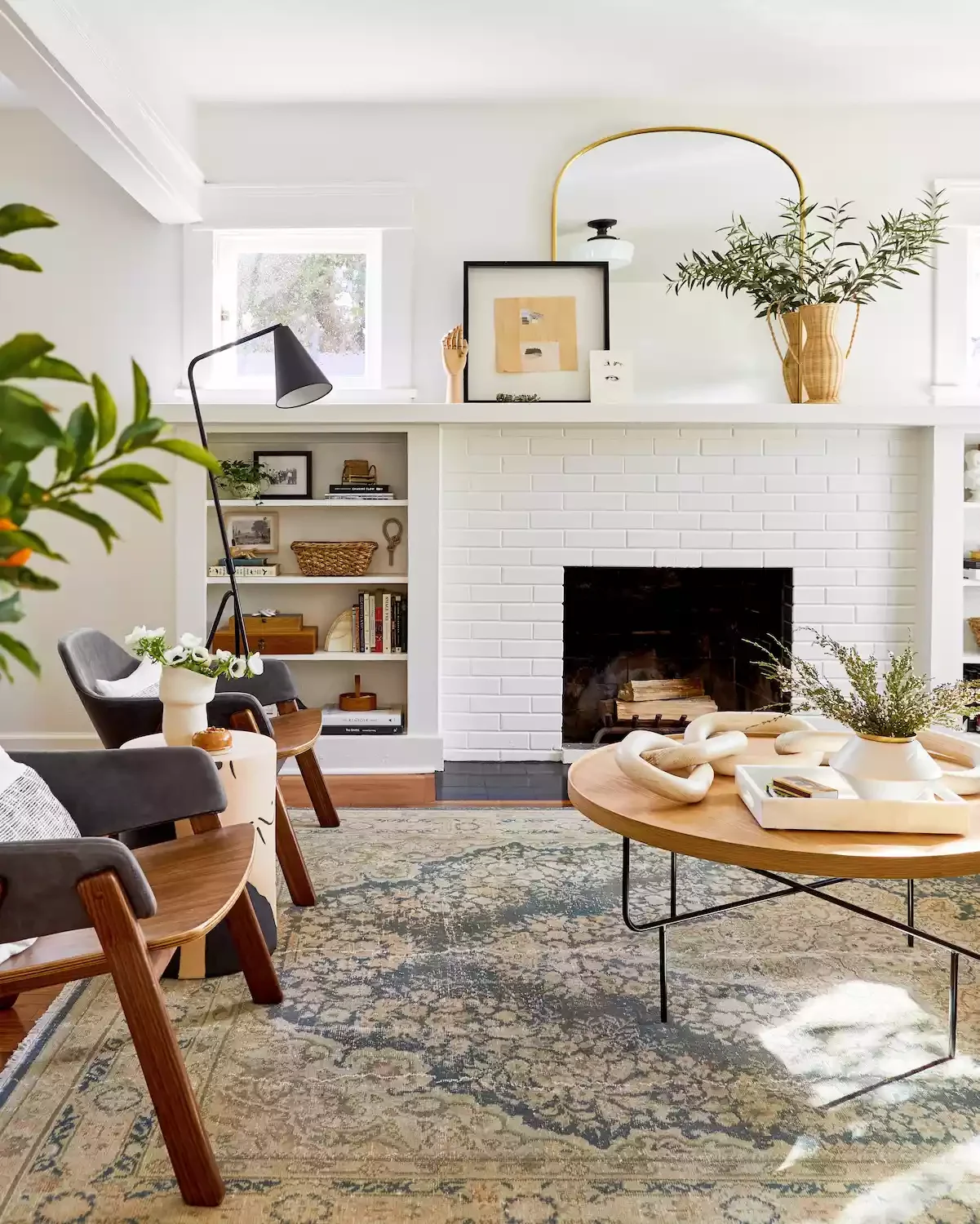 34 Stunning Painted Brick Fireplace Ideas to Transform Your Space 2 White Craftsman Fireplace