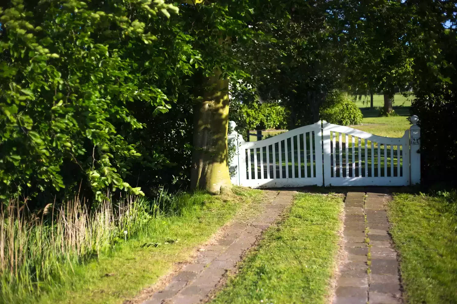 White Farmhouse-Style Gate