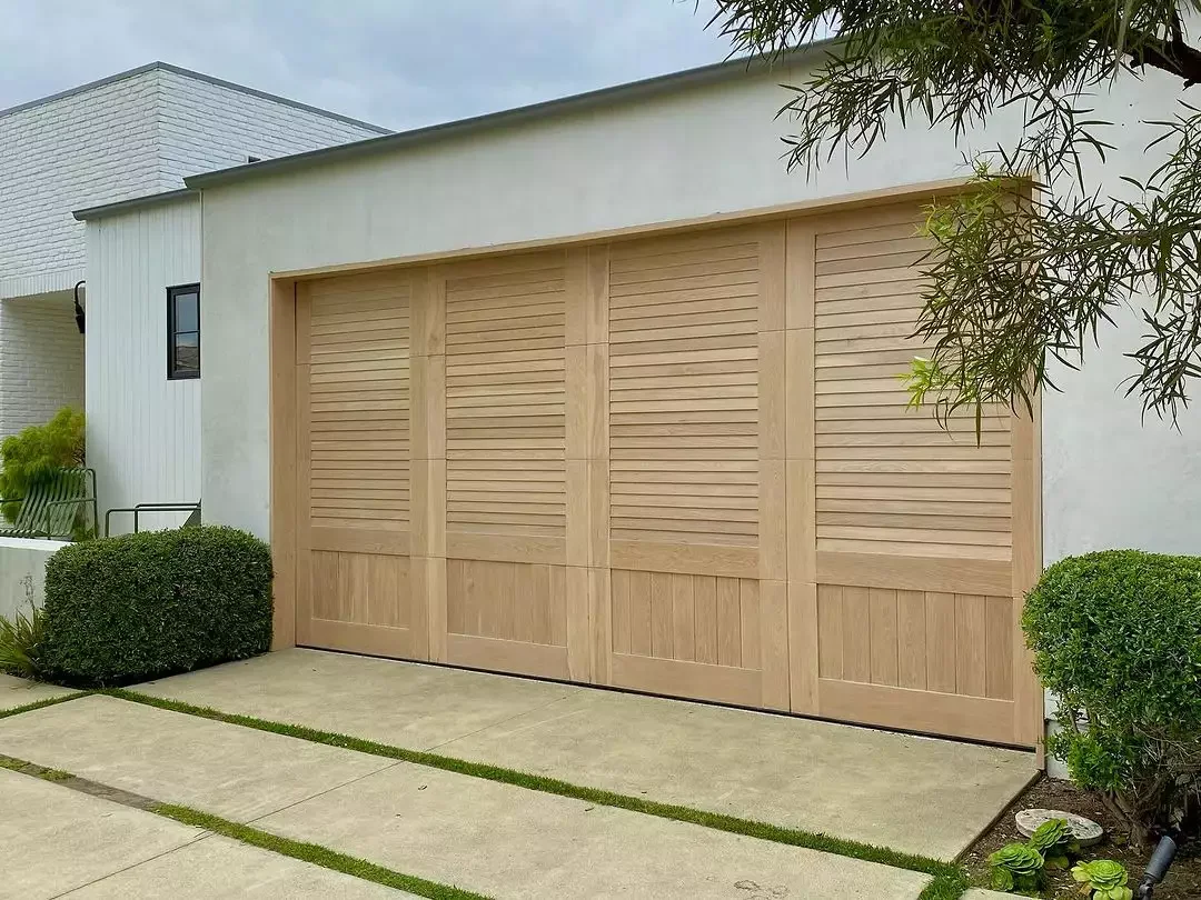 52 Stunning Garage Door Ideas That Will Transform Your Home's Curb Appeal White Oak With Shutters