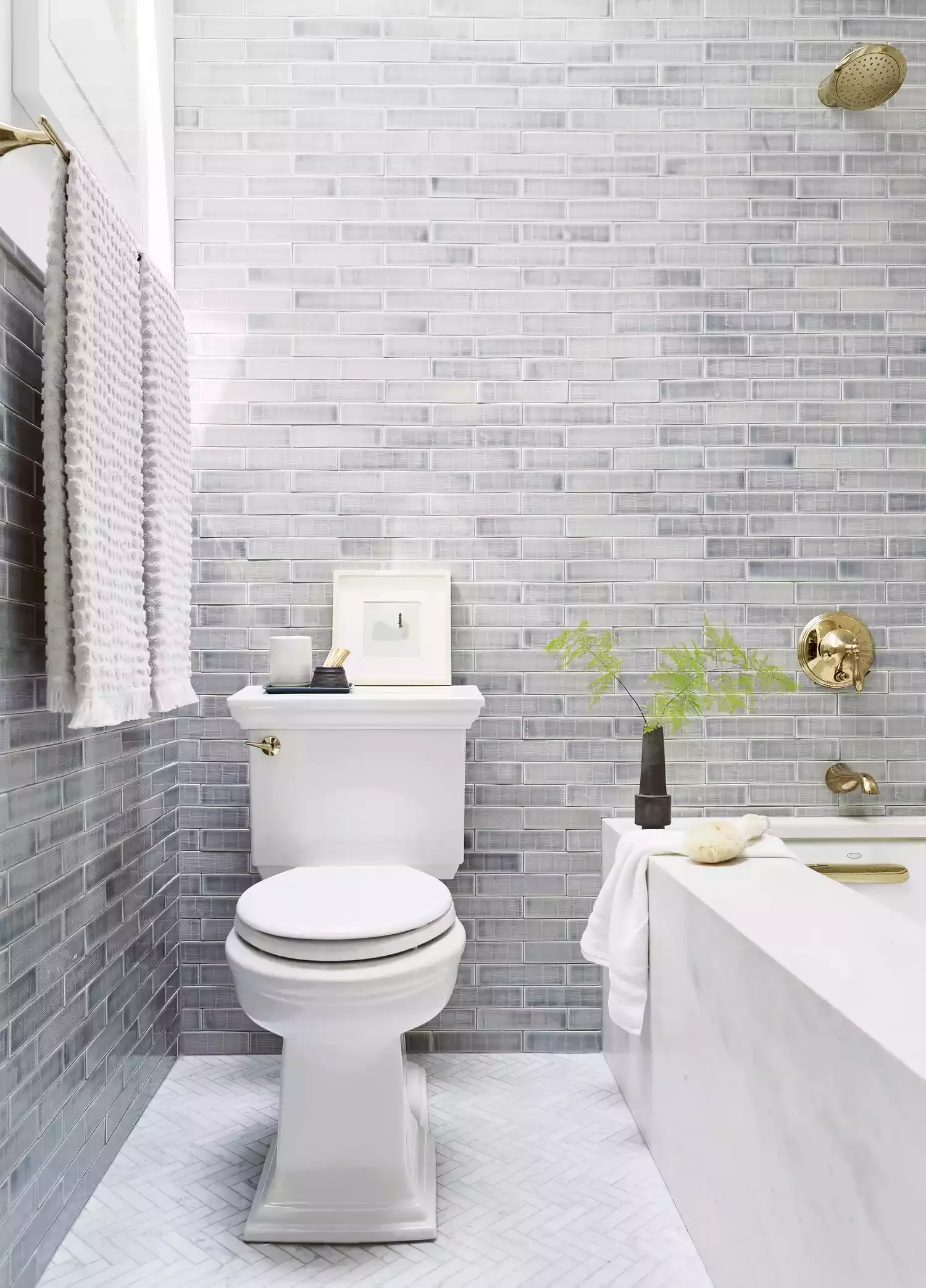 30 Soothing Neutral Bathroom Designs for Ultimate Relaxation 6 Whitewashed Brick Neutral Bathroom