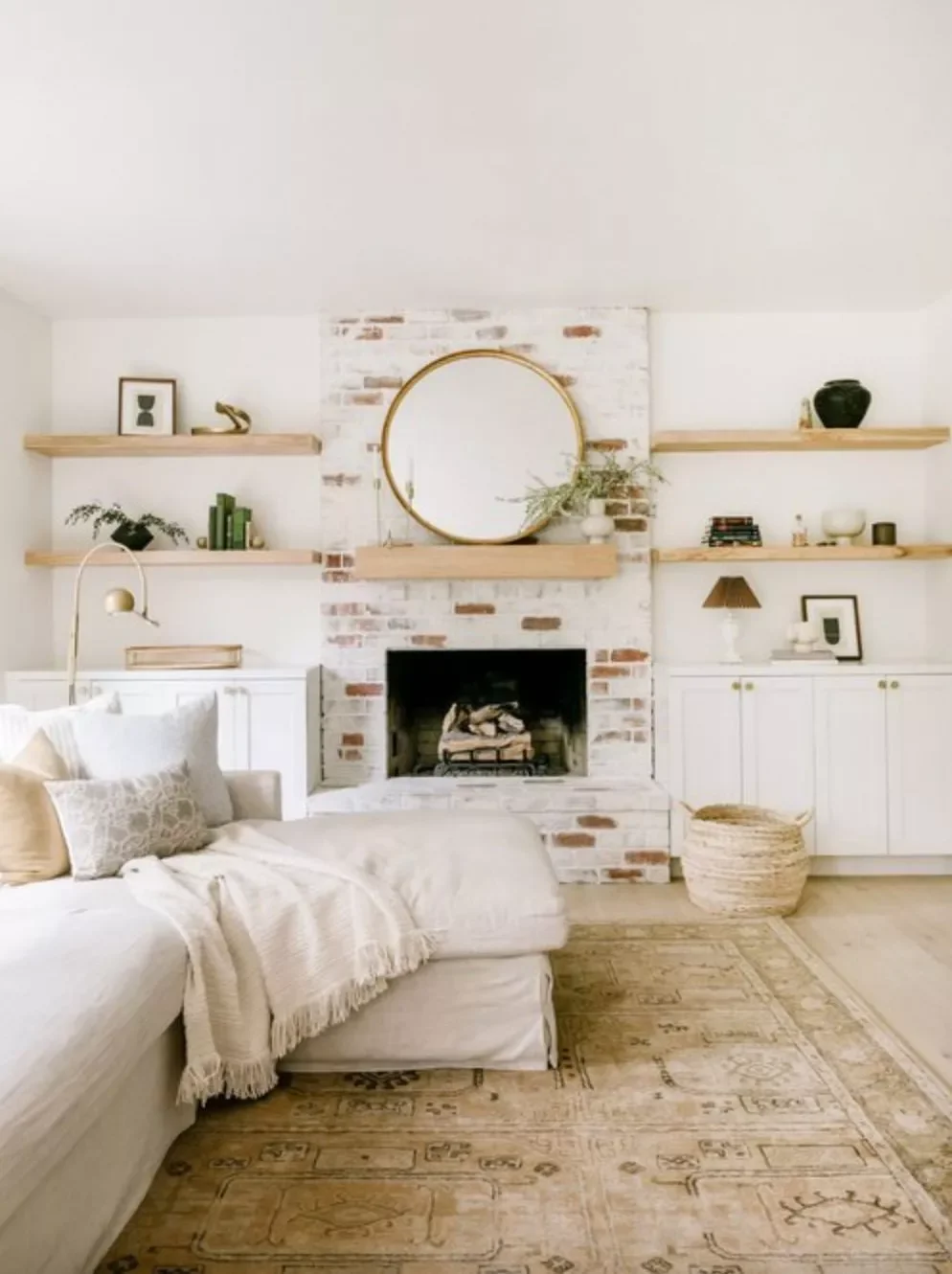 19 Stunning Fireplace Accent Wall Ideas That Will Transform Your Living Space 8 Whitewashed Brick