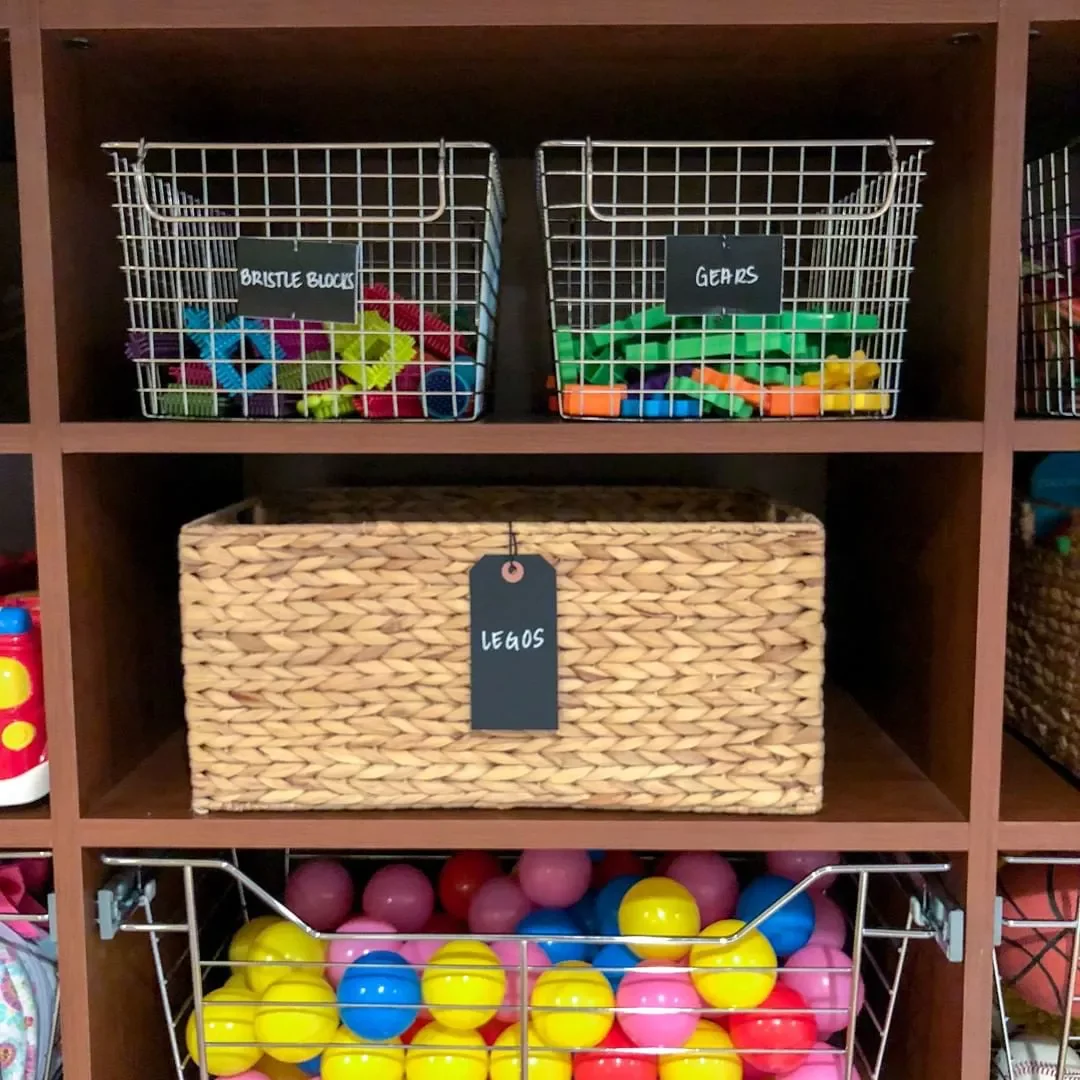 38 Creative LEGO Storage Solutions That'll Transform Your Home's Organization Game Wicker Lego Baskets With Labels