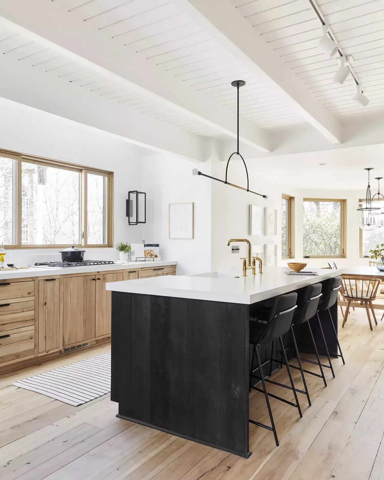 101 Kitchen Island Ideas That Will Transform Your Cooking Space 7 Wide Plank Wood Island