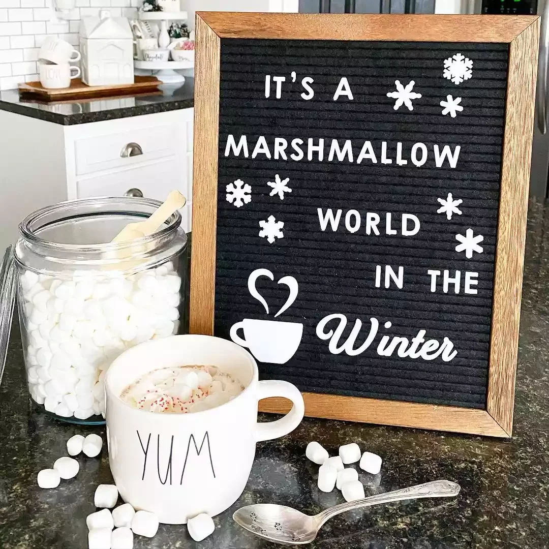 57 Inspiring Letter Board Ideas to Transform Every Room in Your Home Winter Letter Board