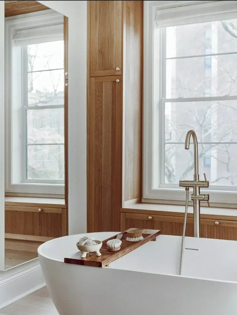 33 Japandi Bathroom Ideas for Ultimate Zen Transformation Wood Cabinetry