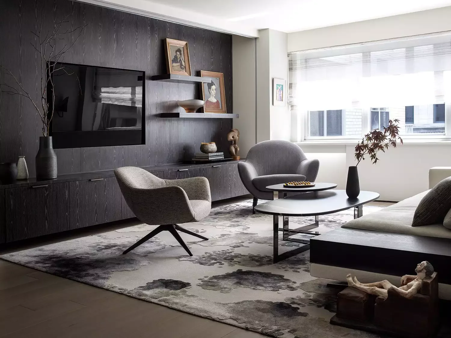 35 Stylish TV Wall Ideas That Transform Your Living Space 4 Wood-Paneled TV Wall
