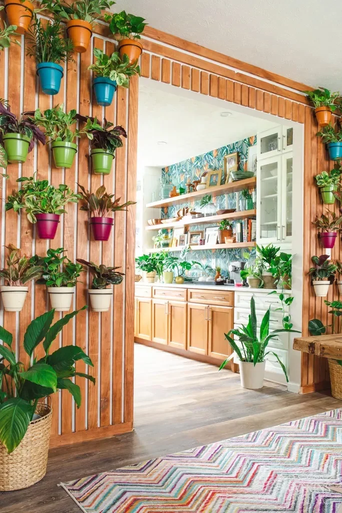 72 Budget-Friendly DIY Home Decor Ideas for Every Skill Level Wood Slat Plant Wall