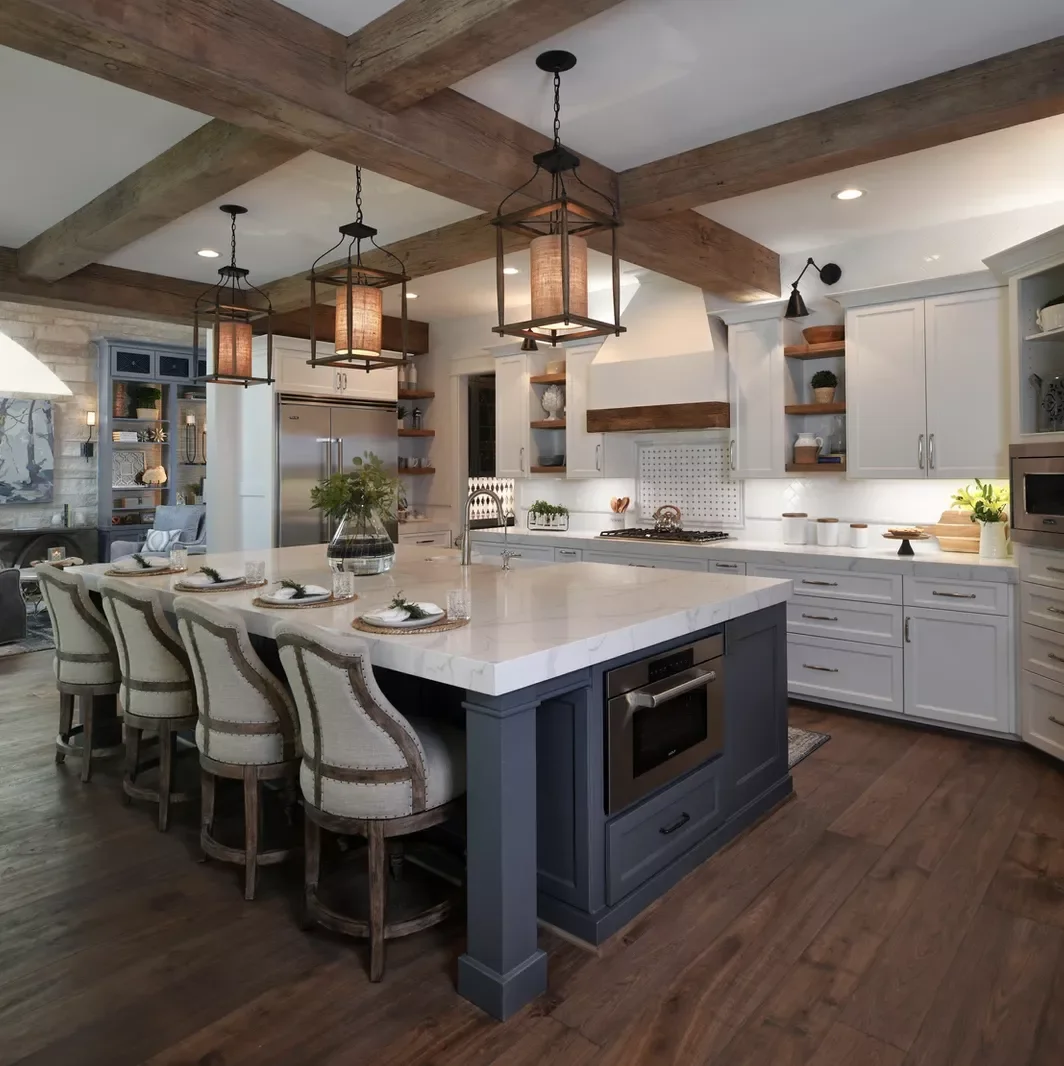 15 Rustic Kitchen Cabinet Ideas That'll Transform Your Cooking Space Wood and White Rustic Kitchen Cabinets