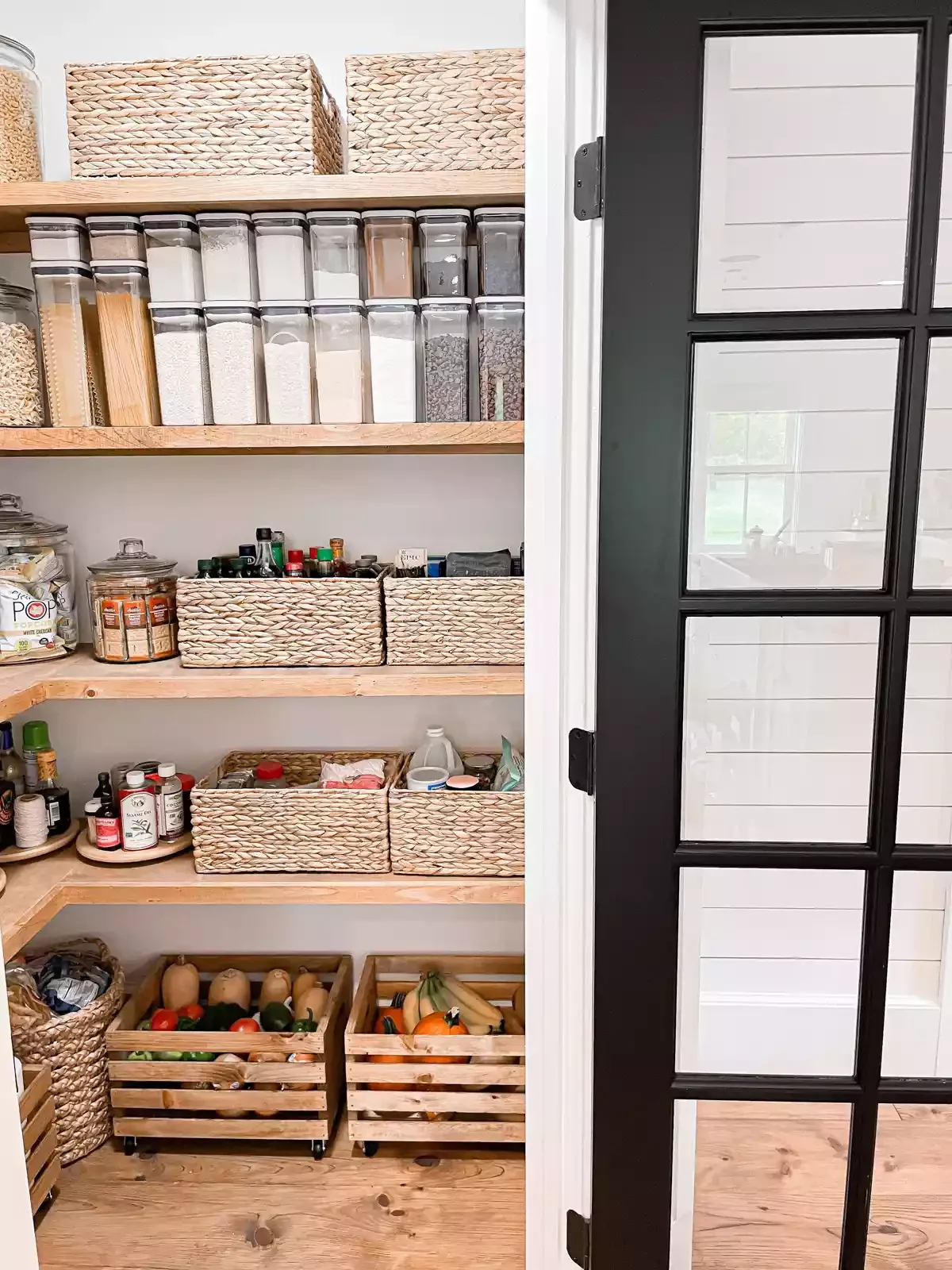 37 Corner Pantry Ideas to Transform Your Kitchen Storage Wooden Produce Bins