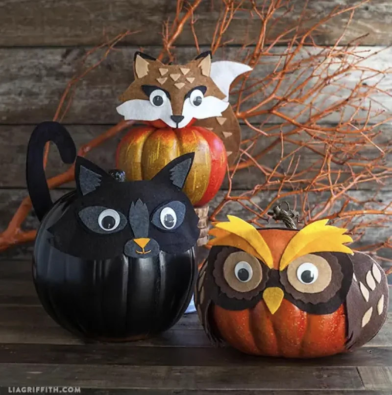 90 Creative Halloween Pumpkin Decorating Ideas to Try This Season 78 Woodland Creature Pumpkin