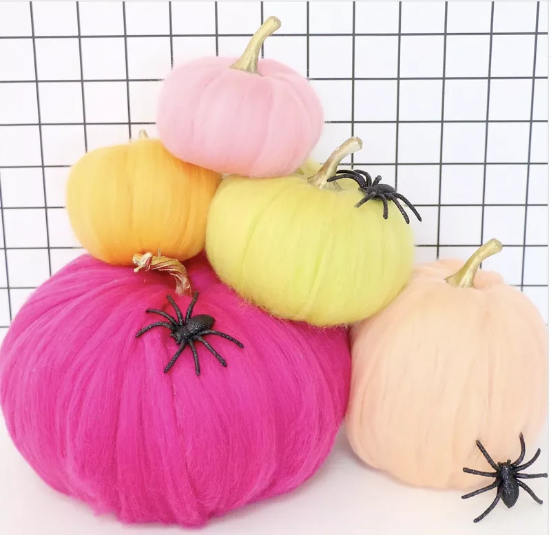 90 Creative Halloween Pumpkin Decorating Ideas to Try This Season 20 Wool Wrapped Pumpkin