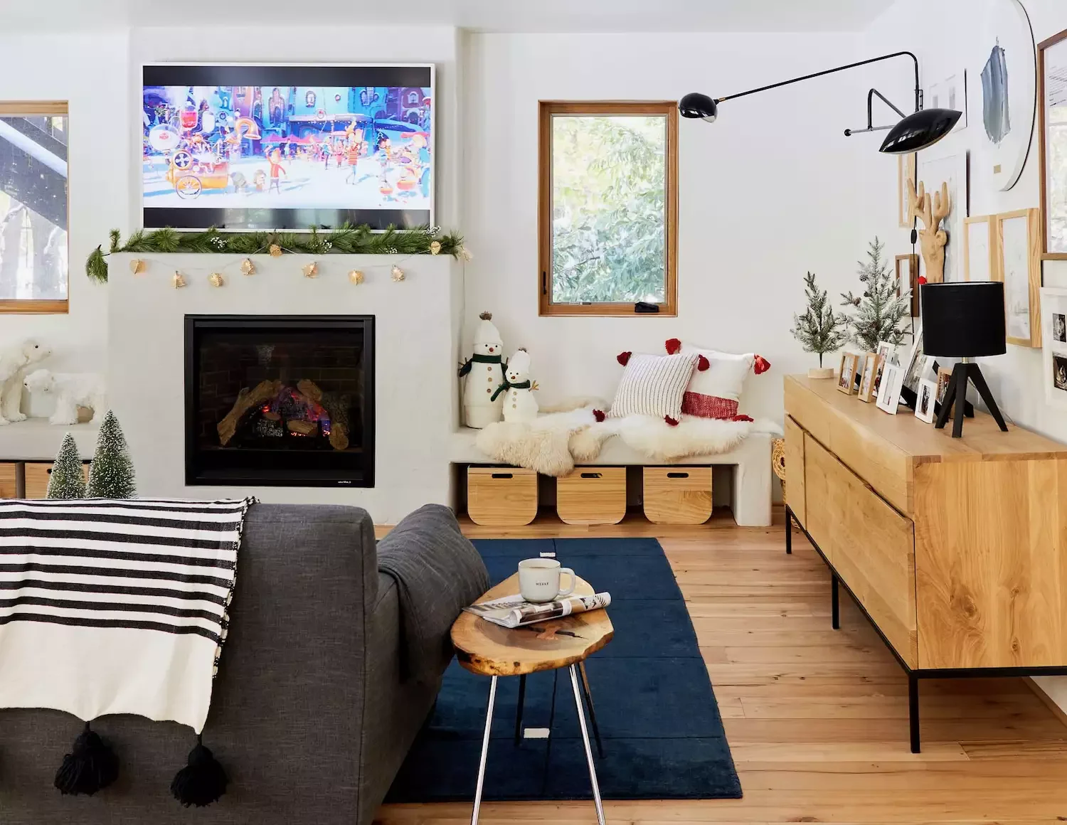 56 Magical Christmas Mantel Decorating Ideas to Transform Your Holiday Home 39 Work Around the TV