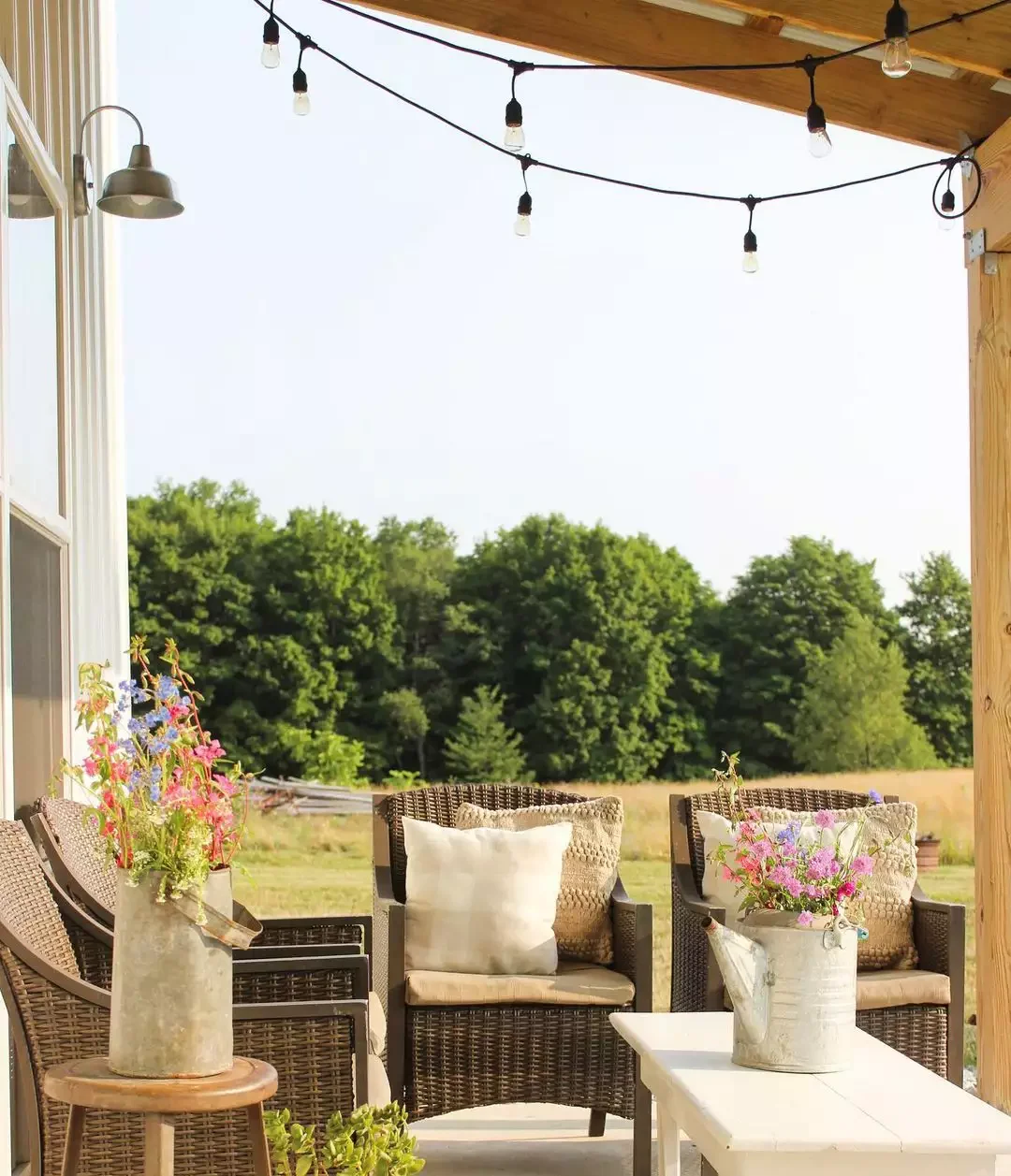 30 Beautiful Ways to Transform Your Patio with String Lights 29 Work in Sconces