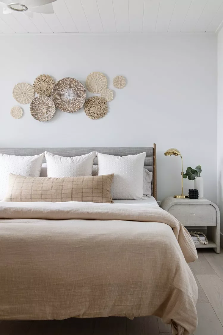 66 Creative Ways to Transform the Wall Above Your Bed Into a Stunning Focal Point Woven Wall Baskets