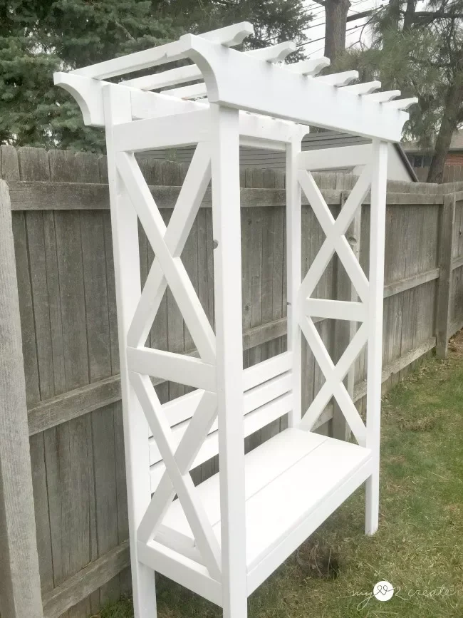 13 Beautiful DIY Garden Arch Projects to Transform Your Outdoor Space X Arch with Bench