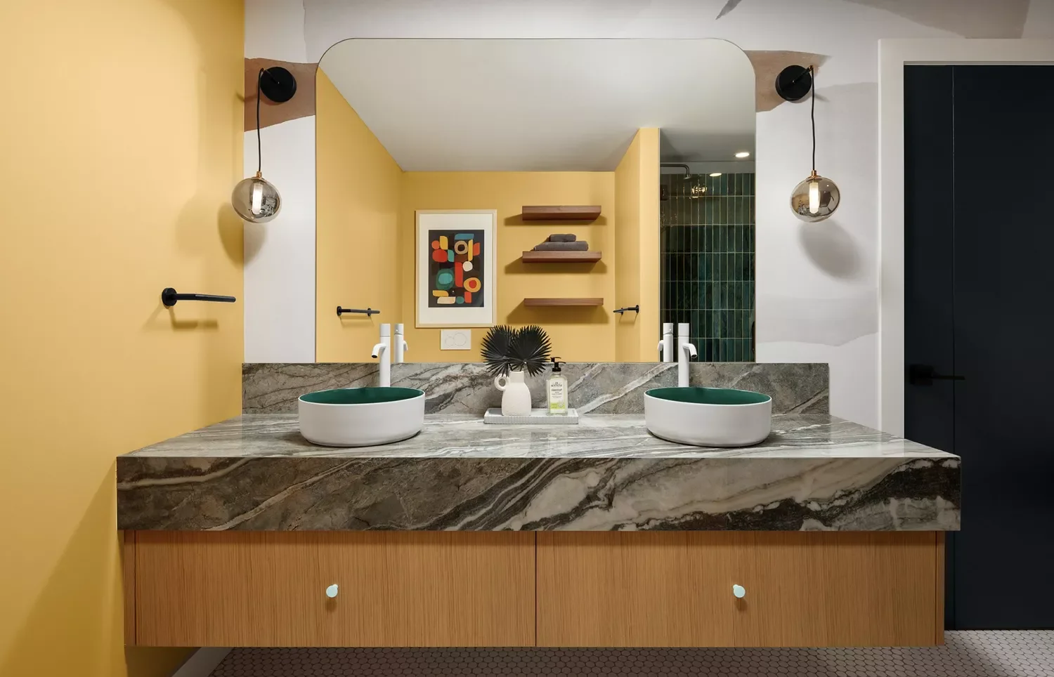 42 Bold Bathroom Color Ideas That Transform Small Spaces Into Stunning Retreats 34 Yellow and Teal
