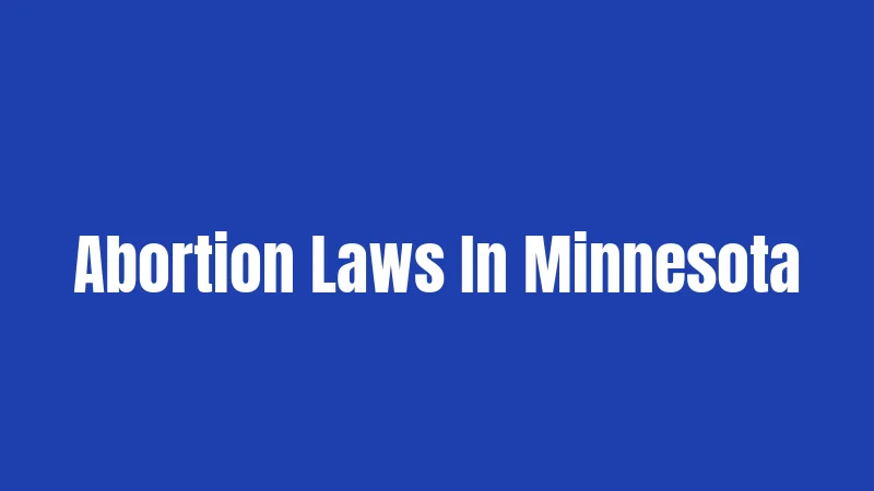 Abortion Laws In Minnesota
