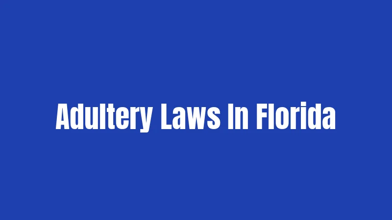 Adultery Laws In Florida