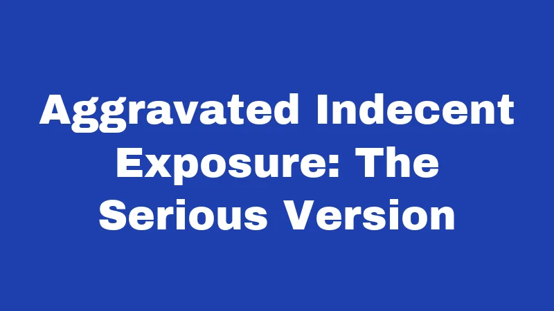 Exotic Dancer Laws in New Mexico (2026): What Every Dancer and Club Owner Should Know 2 Aggravated Indecent Exposure: The Serious Version