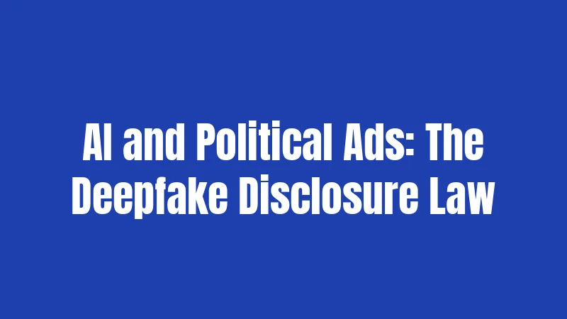 AI and Political Ads: The Deepfake Disclosure Law