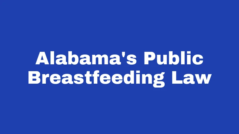 Alabama's Public Breastfeeding Law