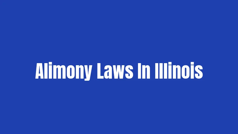 Alimony Laws In Illinois