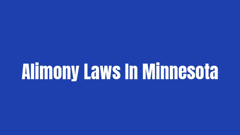 Alimony Laws In Minnesota