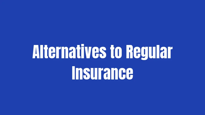 Alternatives to Regular Insurance