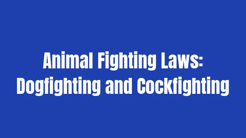 Animal Fighting Laws: Dogfighting and Cockfighting